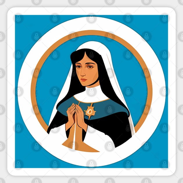 Catholic Nun Iconography Sticker by CursedContent